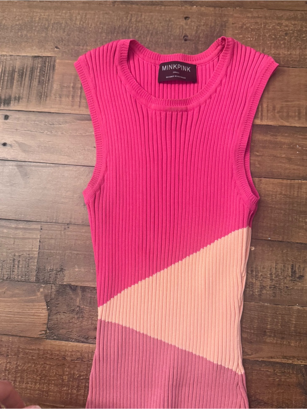 MINKPINK Revolve Colorblock Rib-Knit Mini Dress - Picture 4 of 5